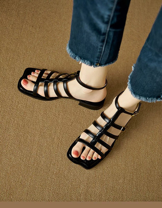 Big Size Sandals for Women, Summer Vintage Strappy Roman Style Sandals, Obiono June Shoes Collection 2026, 101.50