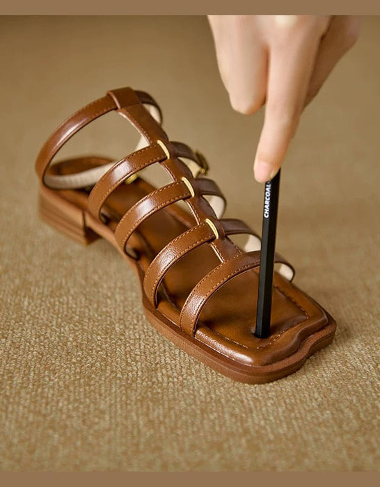 Big Size Sandals for Women, Summer Vintage Strappy Roman Style Sandals, Obiono June Shoes Collection 2026, 101.50