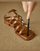 Big Size Sandals for Women, Summer Vintage Strappy Roman Style Sandals, Obiono June Shoes Collection 2026, 101.50