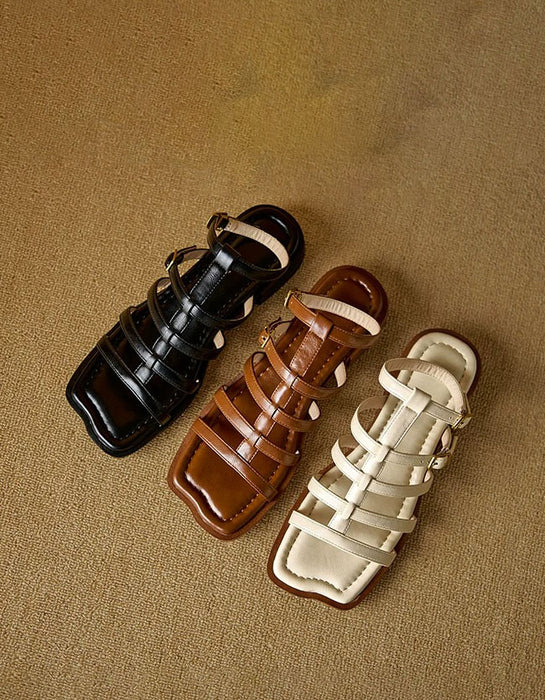 Big Size Sandals for Women, Summer Vintage Strappy Roman Style Sandals, Obiono June Shoes Collection 2026, 101.50