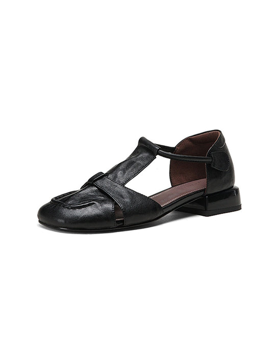 Big Size Shoes Vintage T-strap Close Toe Flat Sandals size 34- size42 May Shoes Collection 2026 98.99