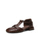 Women Big Size Shoes Vintage T-strap Close Toe Flat Sandals size 34- size42 May Shoes Collection 2026 98.99