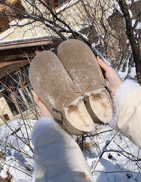 Big Size Winter Autumn Fur Lining Clogs for Women (Size 35-43)