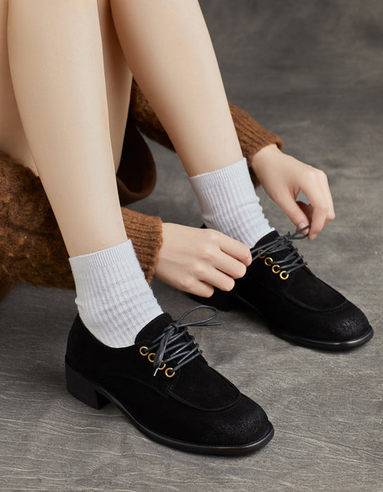 British Style Lace Up Suede Chukka Shoes for Women