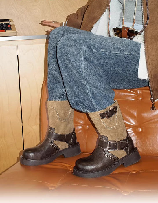 Botas de plataforma informales de terciopelo para mujer | Zapatos de regalo