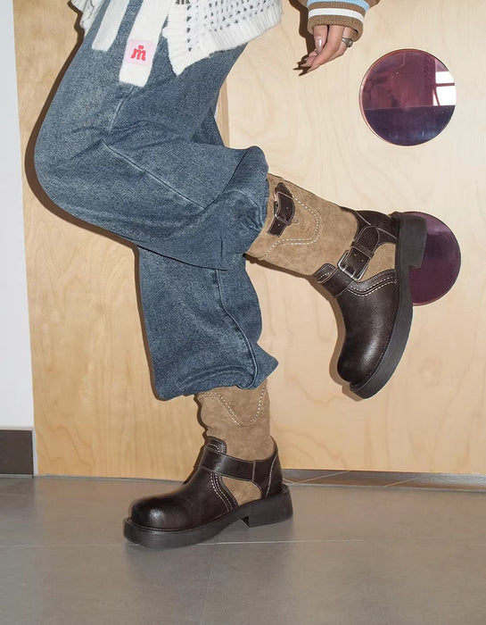 Botas de plataforma informales de terciopelo para mujer | Zapatos de regalo