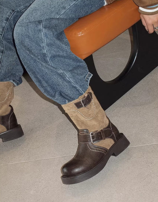 Botas de plataforma informales de terciopelo para mujer | Zapatos de regalo