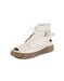 Buckle Retro Leather Open Toe Summer Boots April Shoes Collection 2026 89.90