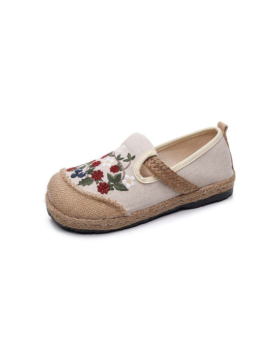Chinese Style Embroidery Flower Linen Shoes June Shoes Collection 2023 49.00