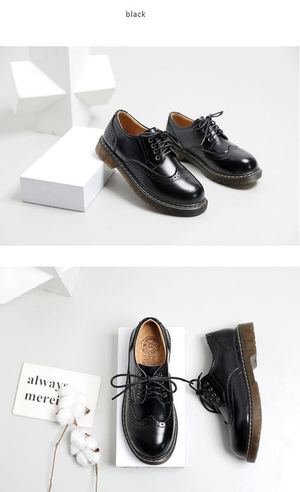 Comfortable Brogue Style Lace-up Mary Jane Shoes (Size 34-41)