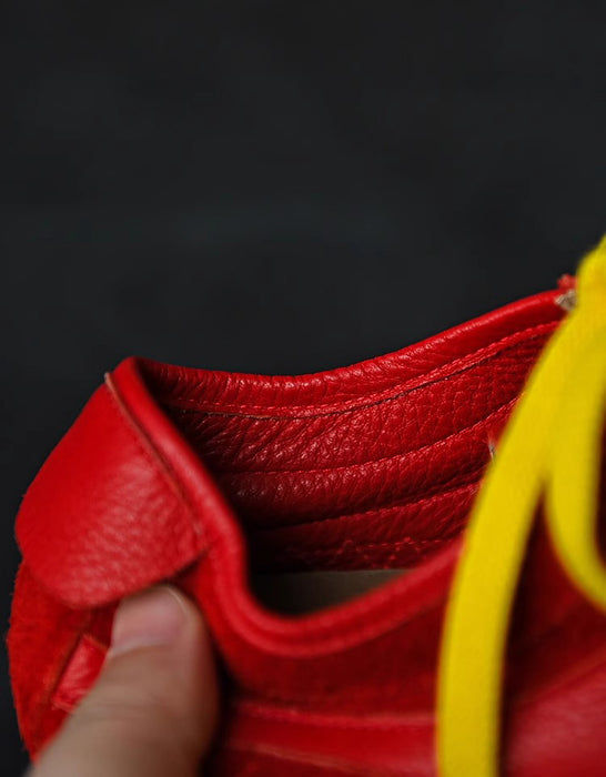 Comfortable Casual Suede Red Sneakers Shoes
