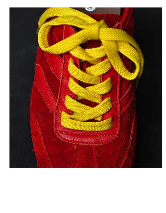 Comfortable Casual Suede Red Sneakers Shoes