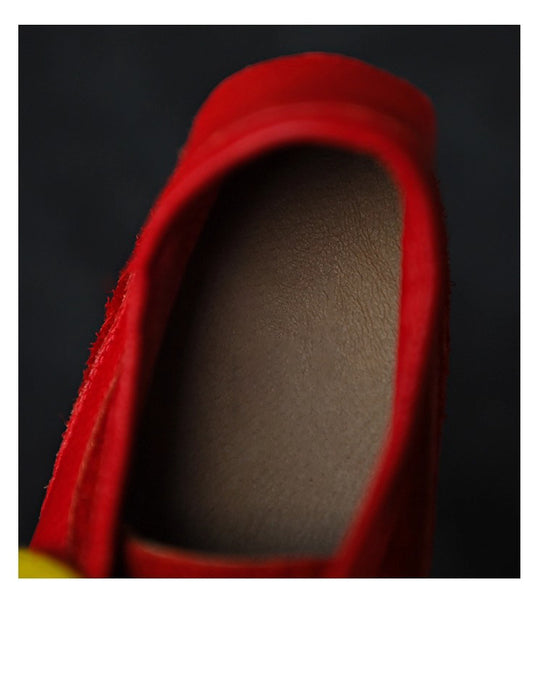 Comfortable Casual Suede Red Sneakers Shoes