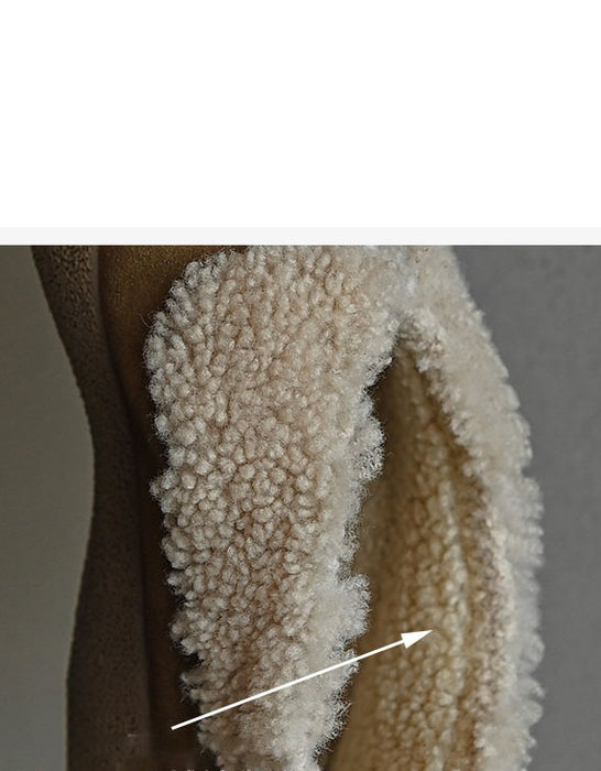 Comfortable Fur Lining Slip-on Winter Flat Shoes