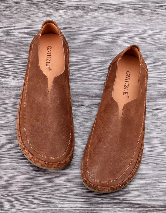 Comfortable Leather Handmade Retro Flats for Men March Shoes Collection 2026 90.00