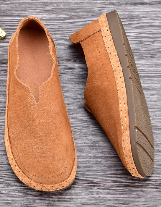 Comfortable Leather Handmade Retro Flats for Men March Shoes Collection 2026 90.00