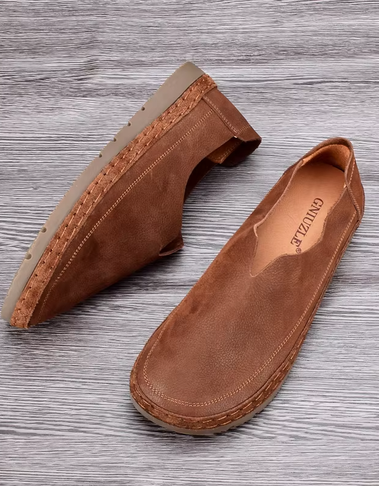Comfortable Leather Handmade Retro Flats for Men March Shoes Collection 2026 90.00