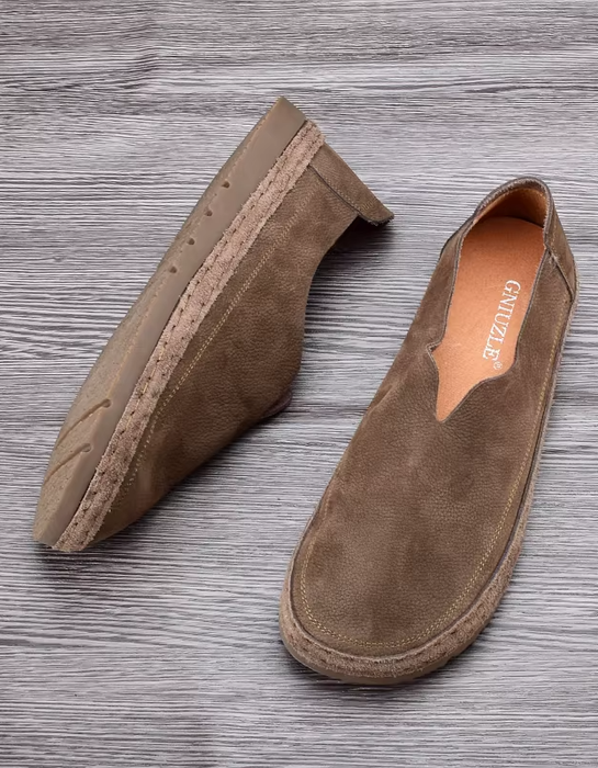 Comfortable Leather Handmade Retro Flats for Men March Shoes Collection 2026 90.00