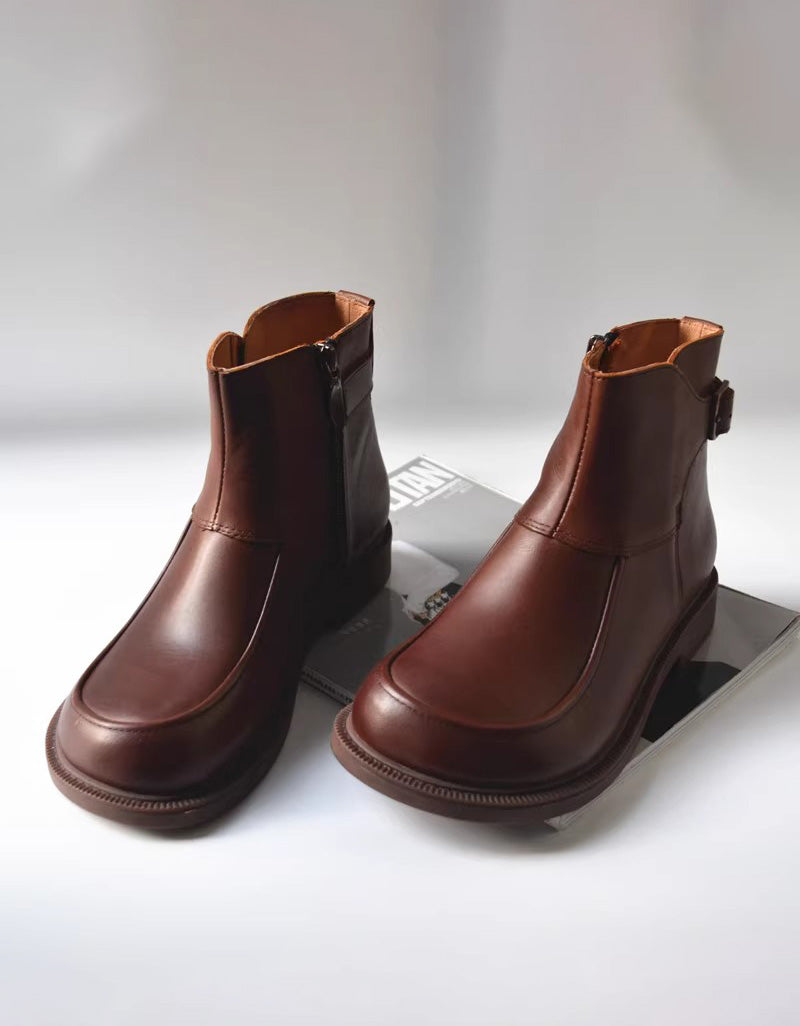 Comfortable Leather Wide Toe Box Boots for Men 39-45 — Obiono