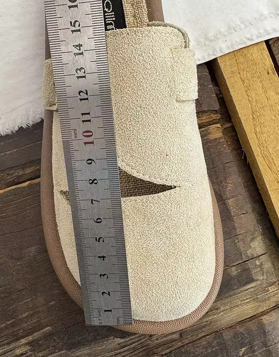 Comfortable Linen Insole Wide Toe Box Clogs Slippers