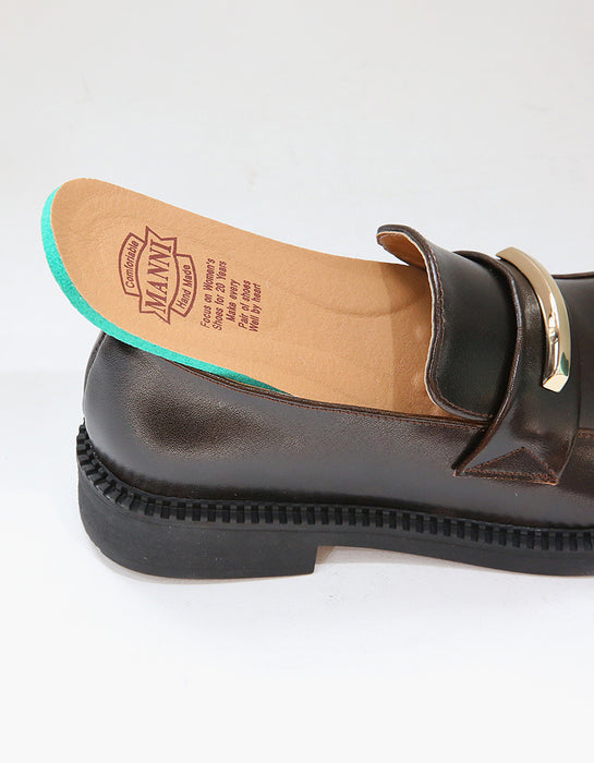 Comfortable Retro Leather Wide Toe Box Loafers
