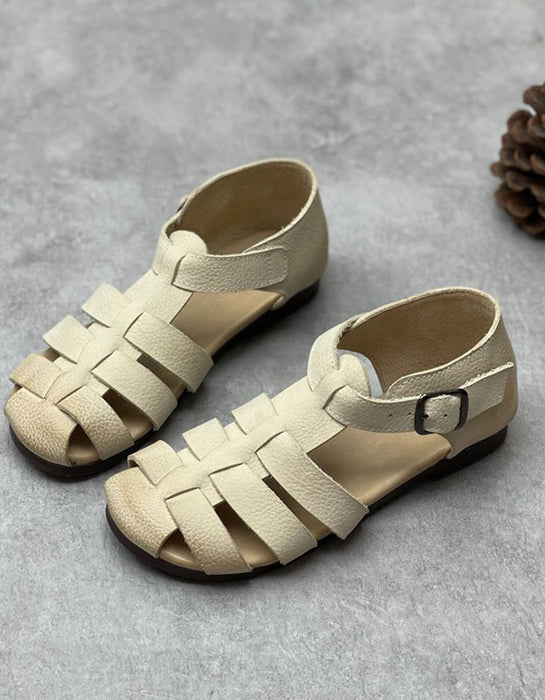 Comfortable Round Toe Retro Flat Fishermen Sandals