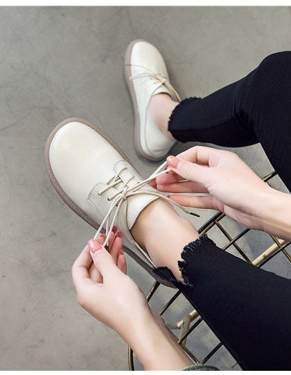 Zapatos casuales de mujer de cuero suave primavera