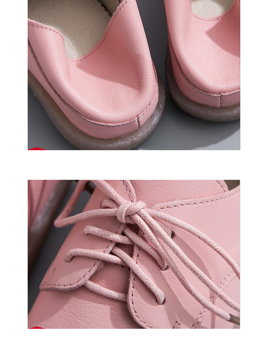 Zapatos casuales de mujer de cuero suave primavera