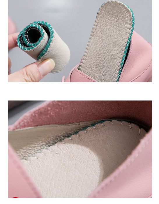 Zapatos casuales de mujer de cuero suave primavera