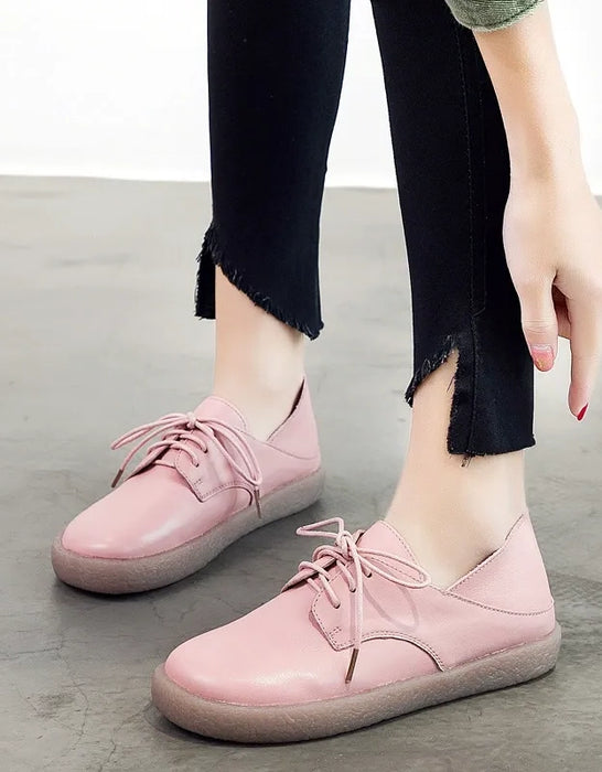 Zapatos casuales de mujer de cuero suave primavera