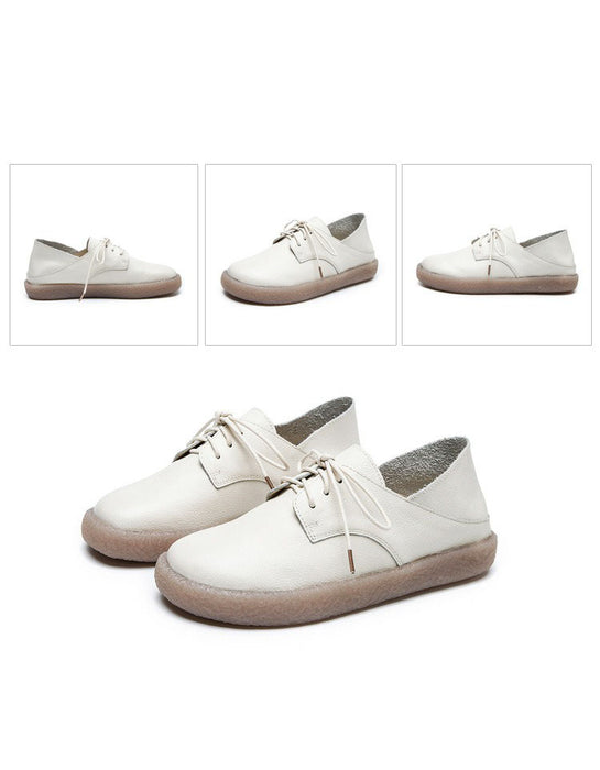 Zapatos casuales de mujer de cuero suave primavera