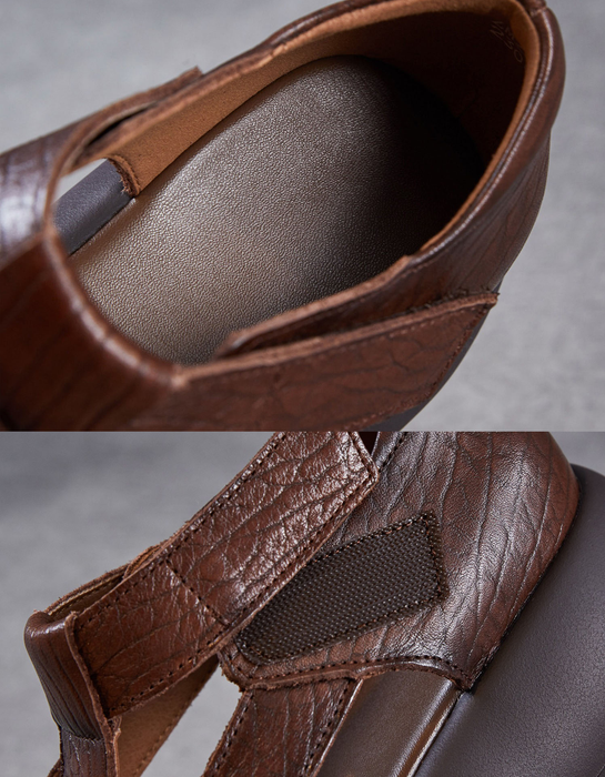 Comfortable Soles T-strap Round Toe Platform Sandals