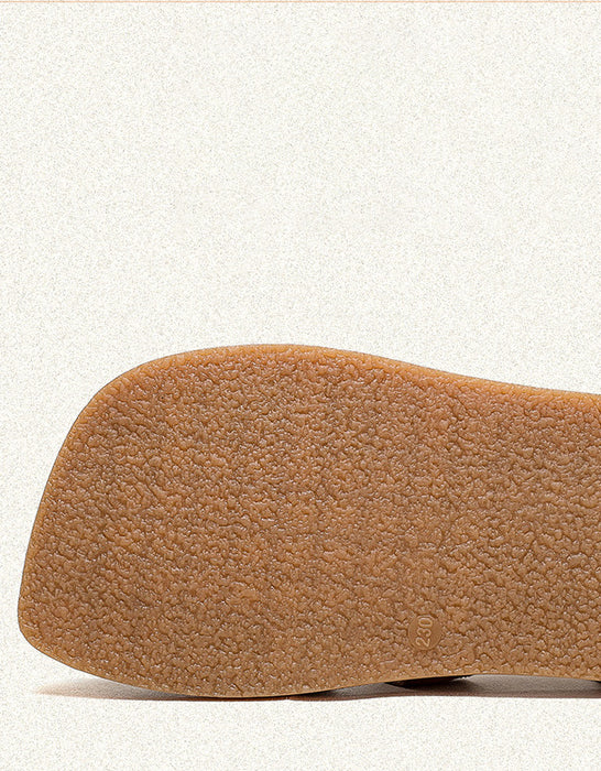 Comfortable Square Toe Suede Summer Slippers