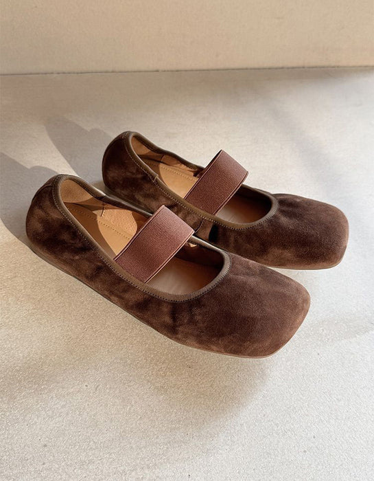 Chaussures plates confortables d'été faites à la main rétro