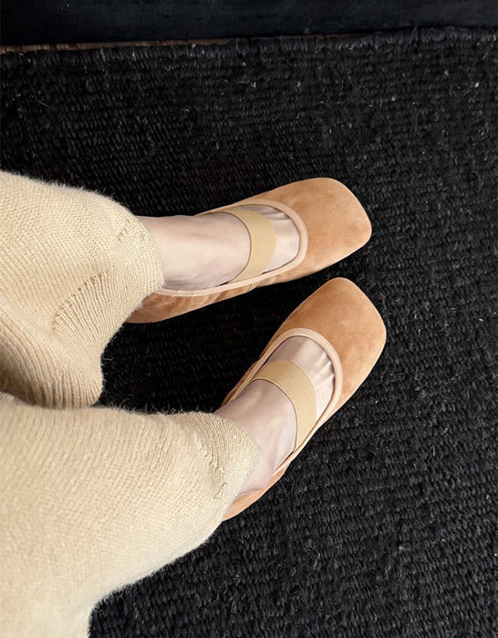 Chaussures plates confortables d'été faites à la main rétro