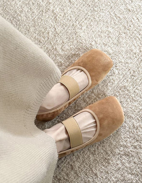 Chaussures plates confortables d'été faites à la main rétro