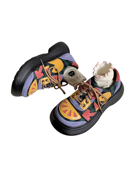 Comfortable Wide Toe Box  Platform Chunky Shoes