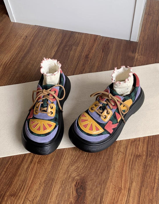 Comfortable Wide Toe Box  Platform Chunky Shoes