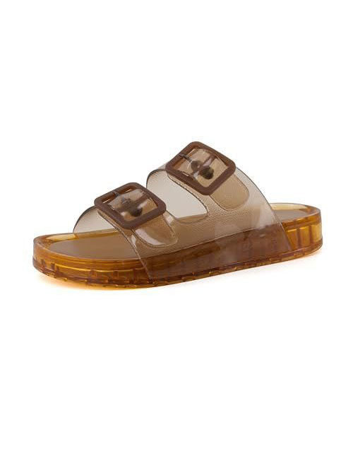 Obiono Big Size Shoes for Women Double Strap Summer Jelly Sandals Slippers(35-45) June Shoes Collection 2026 33.00