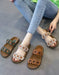 Double Straps Summer Holiday Leather Flowers Slippers May Shoes Collection 2026 78.70