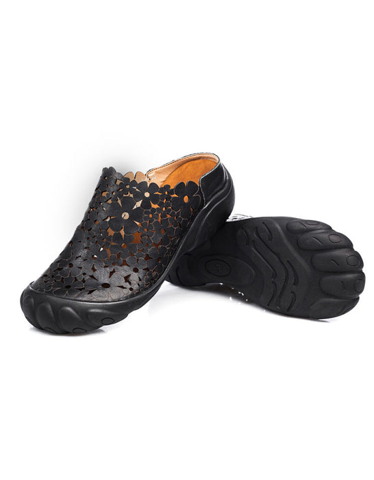 Duck Toe Comfortable Handmade Retro Leather Slippers