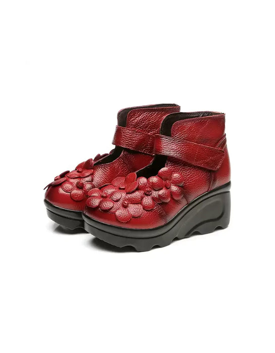Sandales compensées brodées de style ethnique