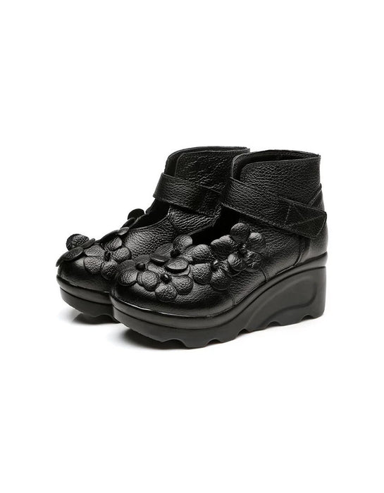 Sandales compensées brodées de style ethnique