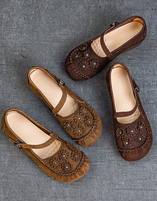 Flowers Front Handmade Comfortable Retro Flat Shoes Jan Shoe Collection 2026 81.00