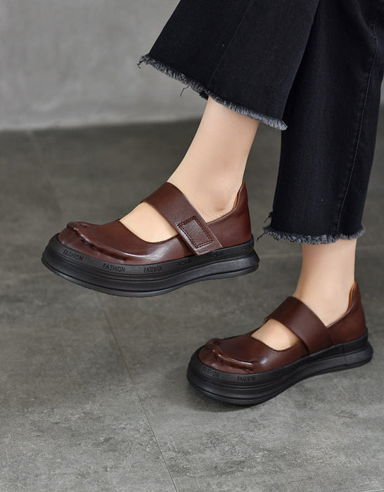 Front Strap Comfortable Wide Toe Box Flat Shoes — Obiono