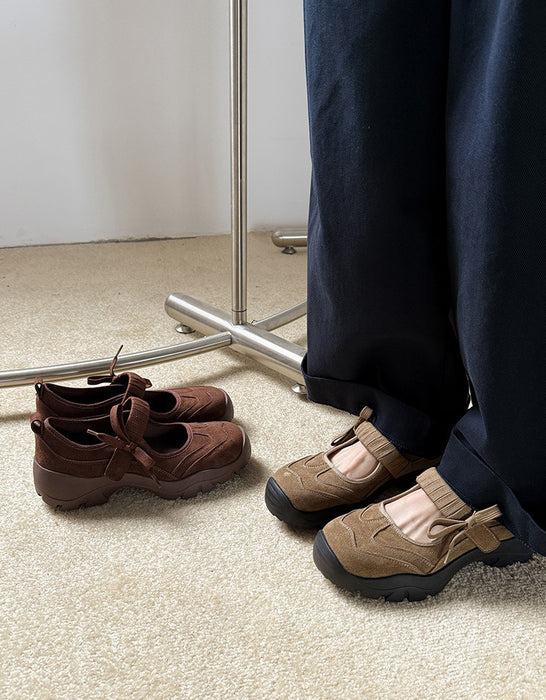 Genuine Leather Bowknot Platform Mary Jane Shoes Sneakers Sandals Feb Shoe Collection 2026 118.80