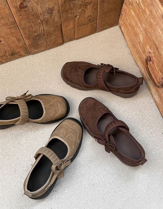 Genuine Leather Bowknot Platform Mary Jane Shoes Sneakers Sandals Feb Shoe Collection 2026 118.80