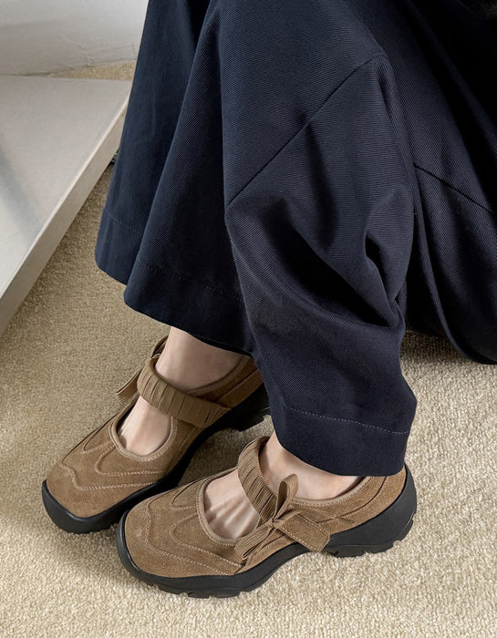 Genuine Leather Bowknot Platform Mary Jane Shoes Sneakers Feb Shoe Collection 2026 118.80