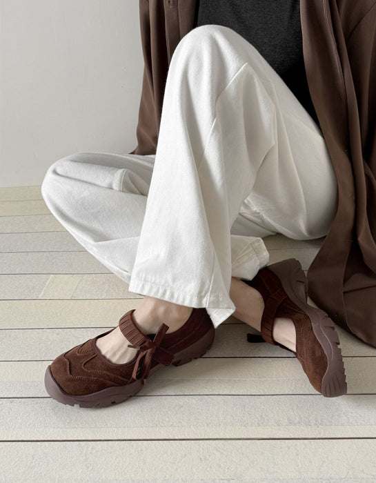 Genuine Leather Bowknot Platform Mary Jane Shoes Sneakers Feb Shoe Collection 2026 118.80