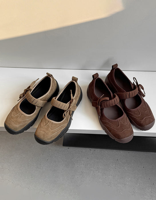 Genuine Leather Bowknot Platform Mary Jane Shoes Sneakers Sandals Feb Shoe Collection 2026 118.80